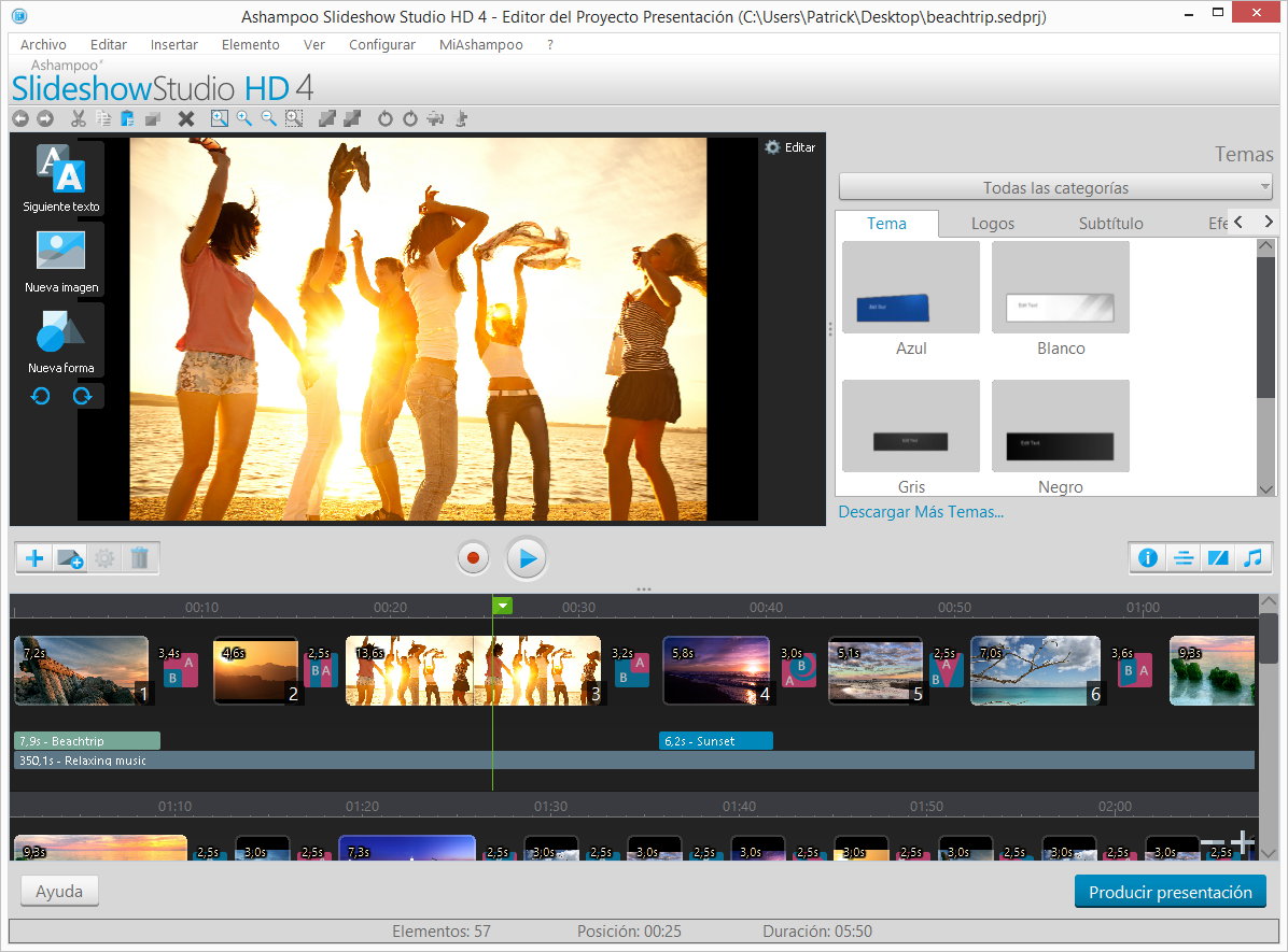 Descargar Ashampoo Slideshow Studio HD v4.0 Español + Serial