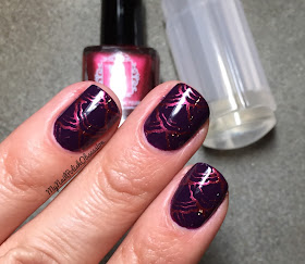 Girly Bits Transparent Frosted Stamper & Firebrick Stamping Polish