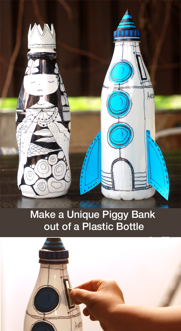 Make a Unique Piggy Bank out of a Plastic Bottle