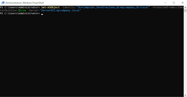 PowerShell, Rimozione protezione da eliminazione accidentale