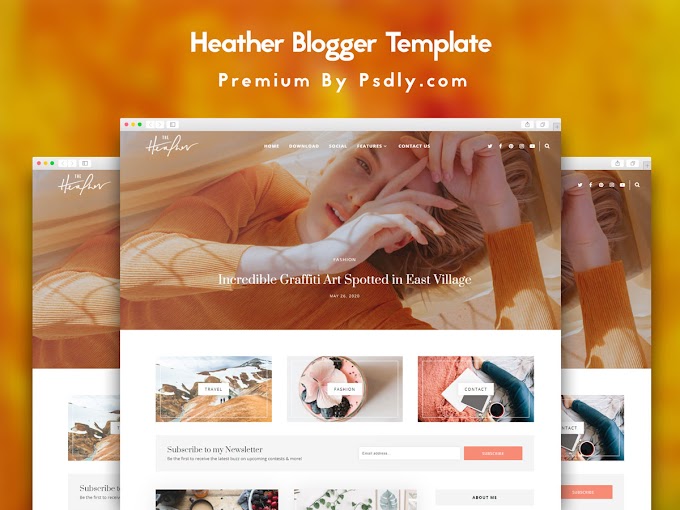 قالب Heather Personal Blogger Template Premium