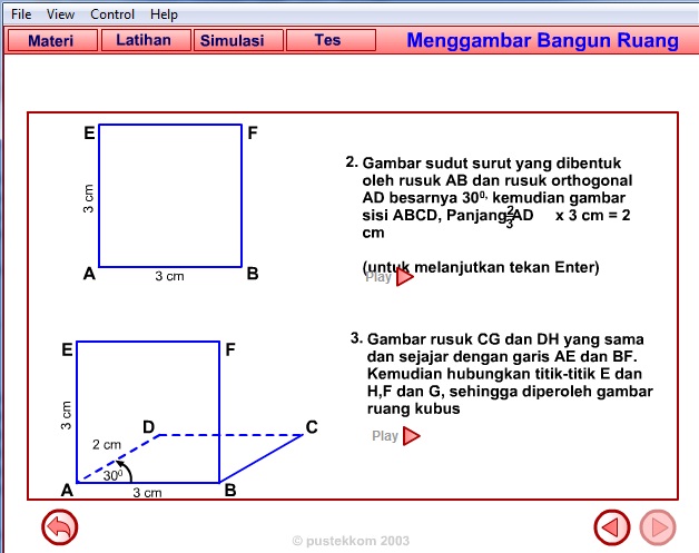 Animasi Matematika Menggambar Bangun  Ruang 