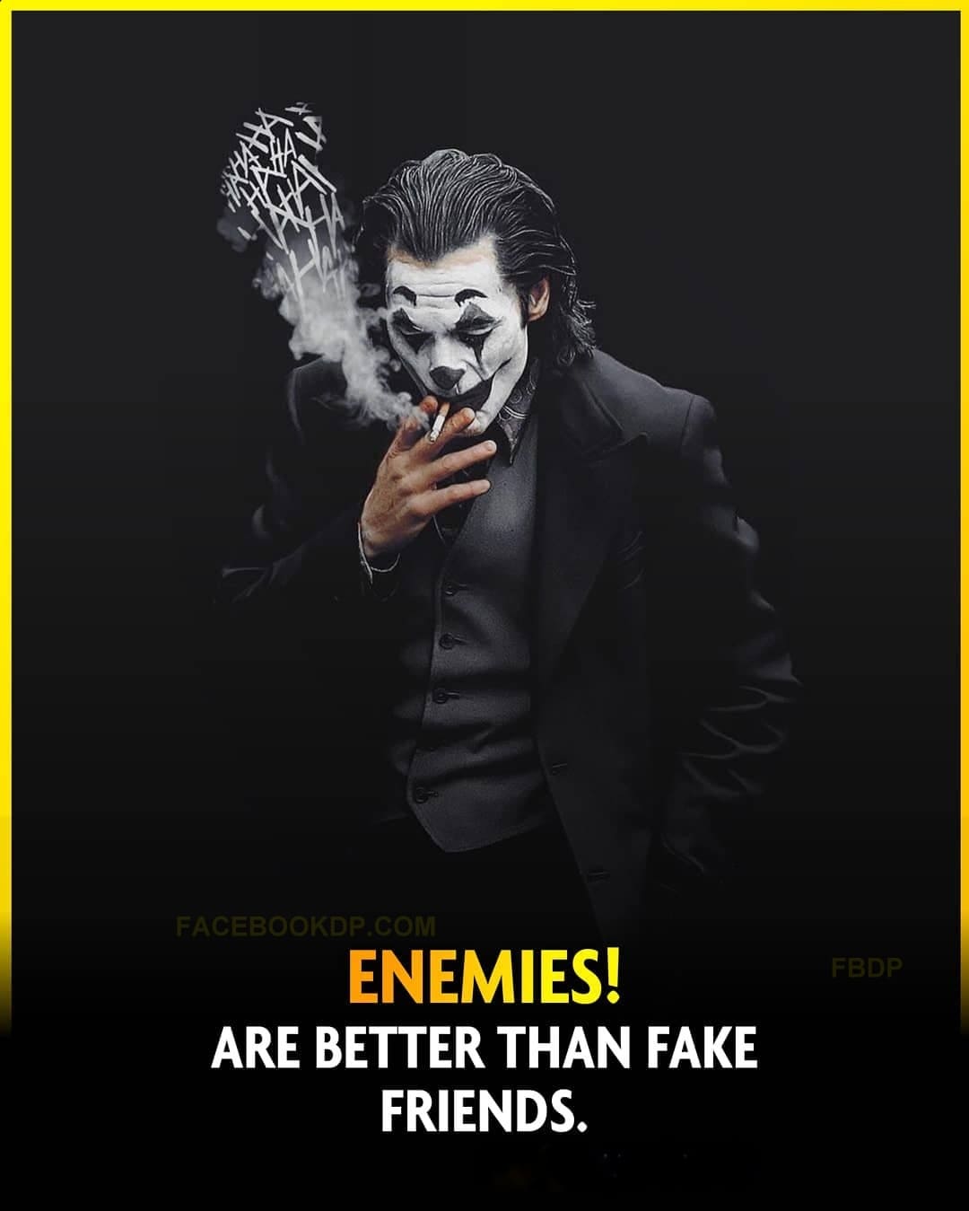 Angry Joker DP with Attitude Quotes for WhatsApp Status