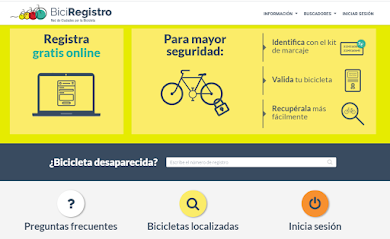 Capture: Imagen portal web de BiciRegistro