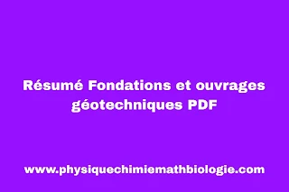 Résumé Fondations et ouvrages géotechniques PDF