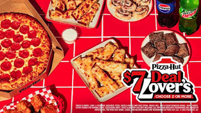 Pizza Hut $7 Deal Lover's Menu.