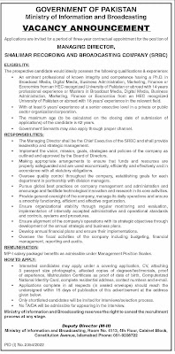 Government Jobs 2022 Ministry of Information and Broadcasting Islamabad