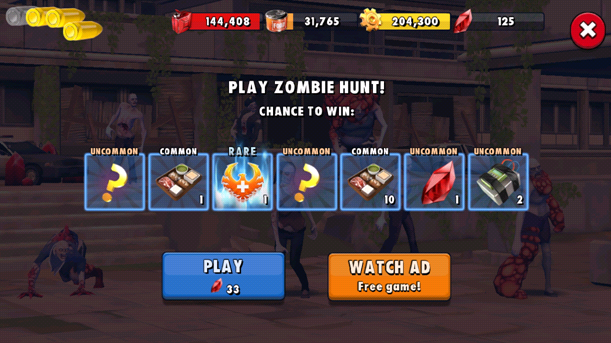 Bonus mini game in Zombie Anarchy