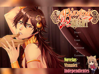 Yaoi visual novel "My burning heart"