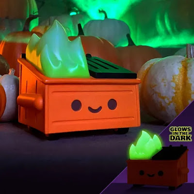 Entertainment Earth Exclusive Dumpster Fire Magical Pumpkin Trash Edition Vinyl Figure by 100% Soft