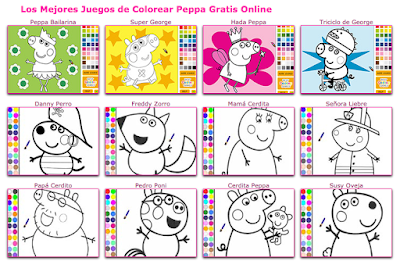  juegos de colorear a peppa pig