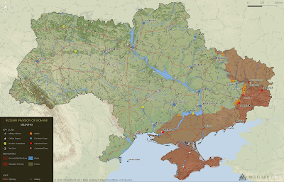 08.02.2022 Общая карта боевых действий в Укране