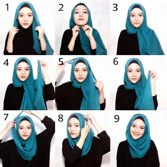25+ Kreasi Tutorial Hijab Segi Empat Simple 2018