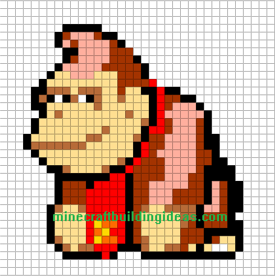 Minecraft Pixel Art Templates: Donkey Kong