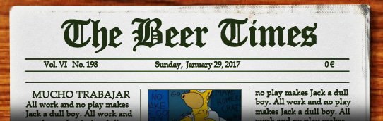 Dominical de noticias sobre cerveza. Pulsa aquí si no te carga para leer el periódico