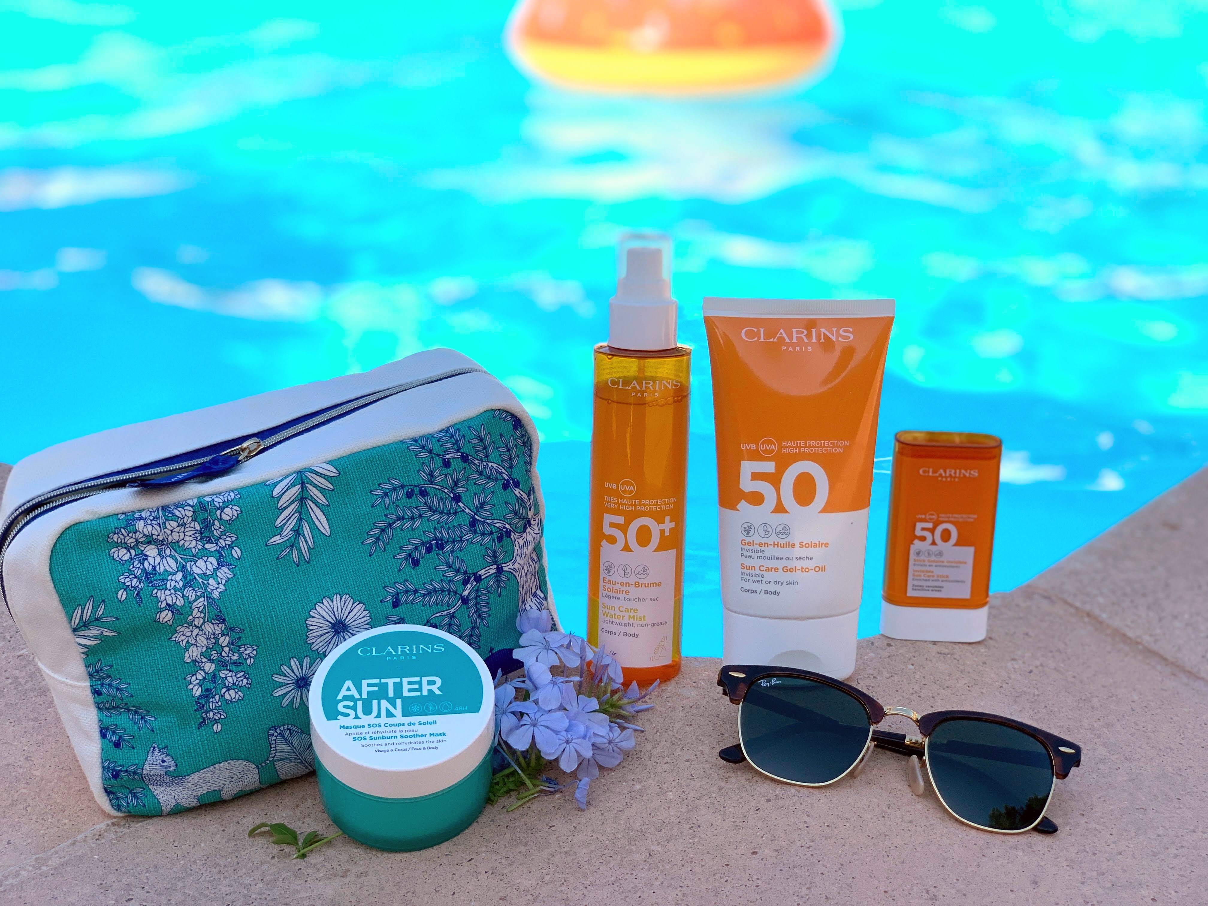 routine solaire, produits clarins, les petites bulles de ma vie