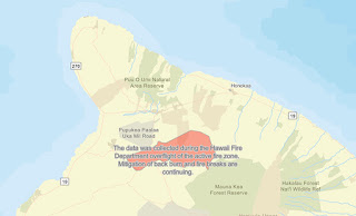 Big Island Hawaii Brushfire map
