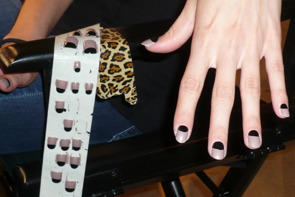 reverse moon manicure. for a reverse manicure,