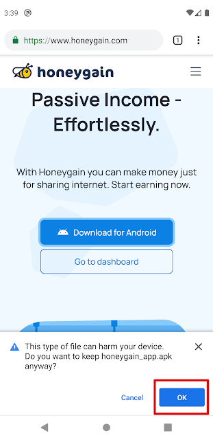 Cara Install Honeygain pada Android