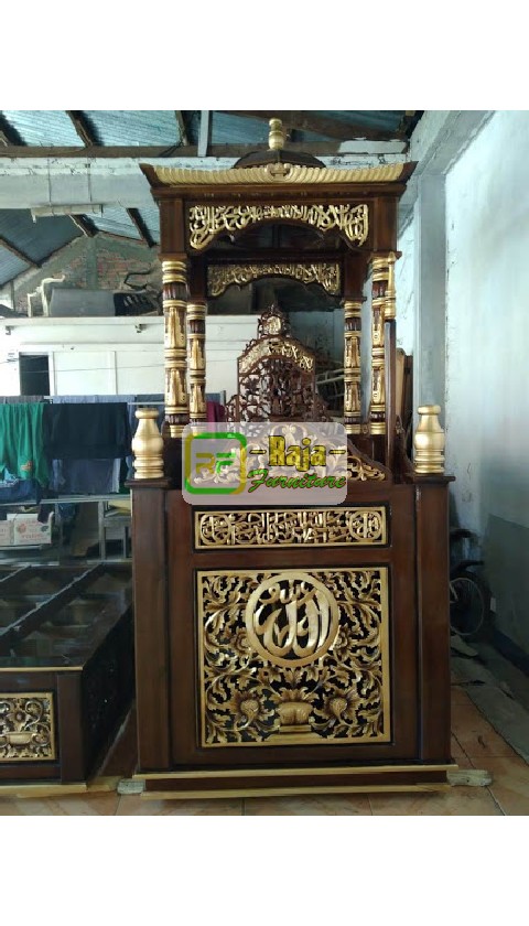 Model Mimbar Masjid Kayu jati