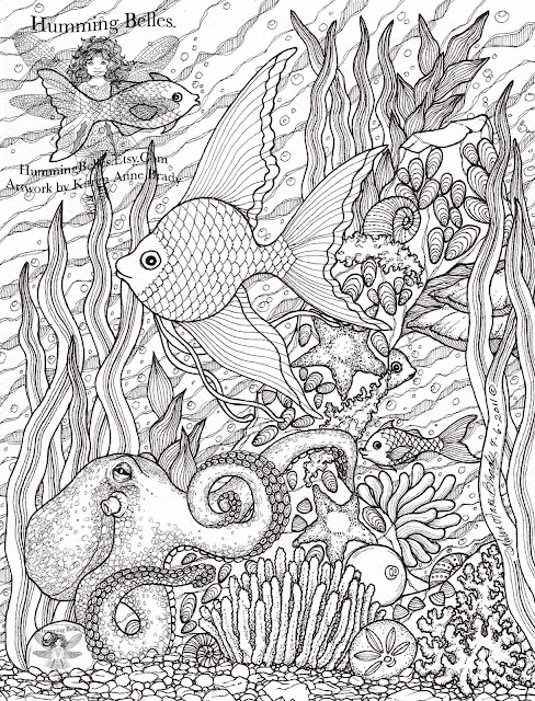 undersea scene number two coloring page title=