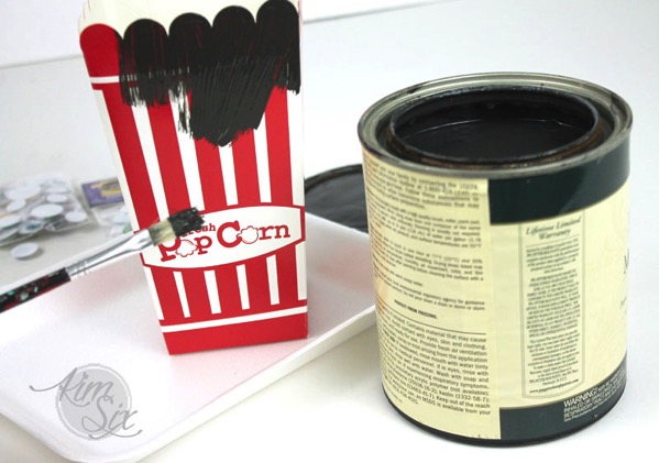 Painting popcorn box