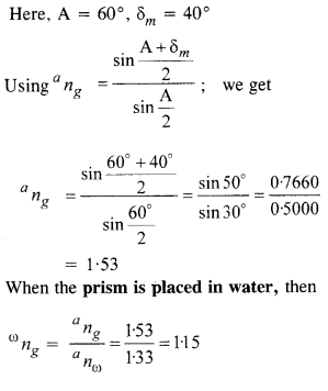 Solutions Class 12 Physics Chapter-9 (Ray Optics and Optical Instruments)