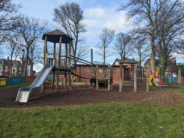 Roker park playground with slide