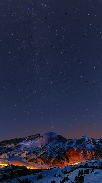 Mountains At Night Wallpaper iPhone 6S Plus