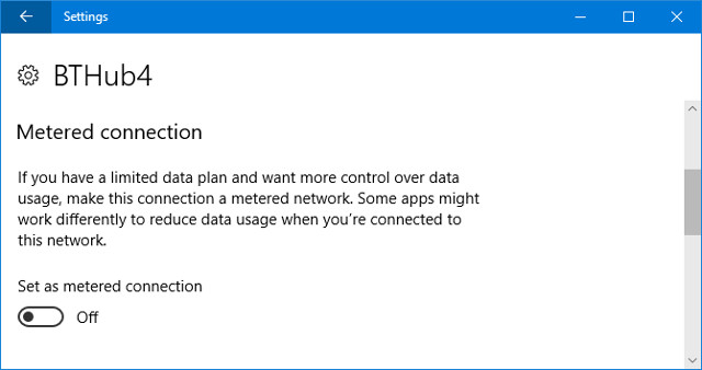 Windows 10のメーター接続機能