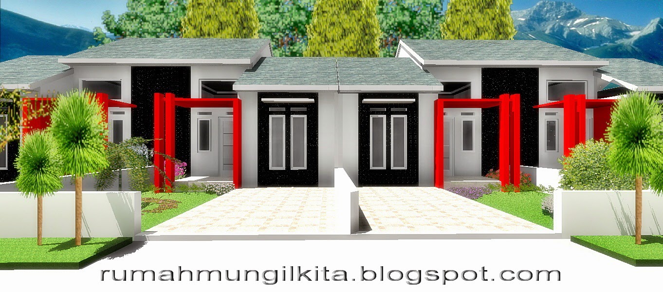  desain  rumah  memanjang  ke  samping 