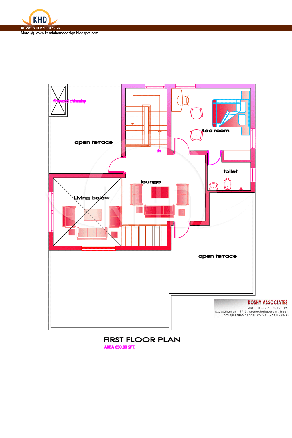 Modern house  plan  2000  Sq  Ft  Kerala home  design and 