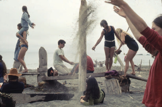 Driftwood Village—Community, Sea Ranch, CA. Experiments in Environment Workshop, July 6, 1968. Courtesy Lawrence Halprin Collection, The Architectural Archives, University of Pennsylvania.