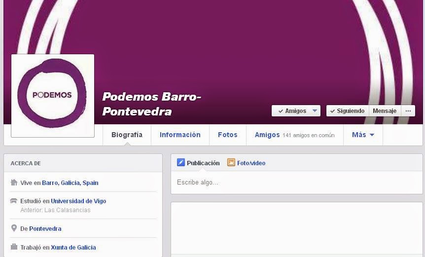 Aparece "Podemos" no concello de Barro.