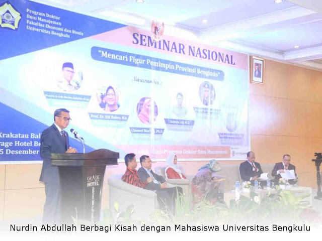 Nurdin Abdullah Berbagi Kisah dengan Mahasiswa Universitas Bengkulu