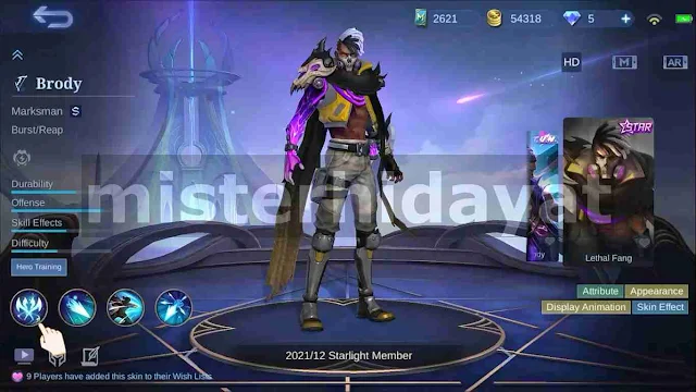 Script Skin Starlight Brody MLBB