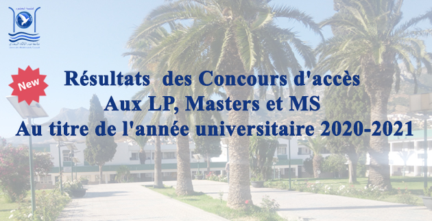 FS Tetouan : Résultats Des Concours D'accès Aux Licences Professionnelles-Masters Et Masters Spécialisés 2020-2021