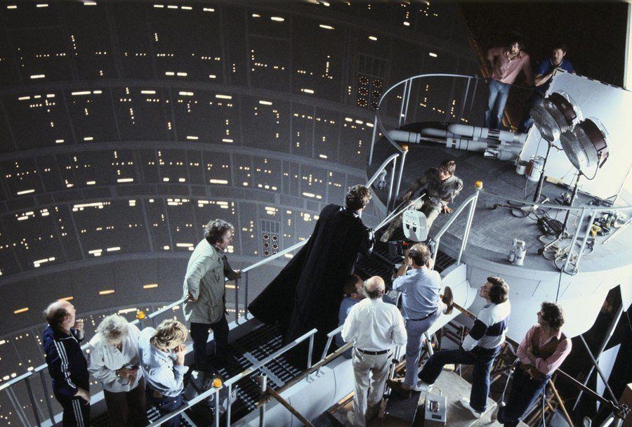 empire strikes back behind the scenes gantry shot