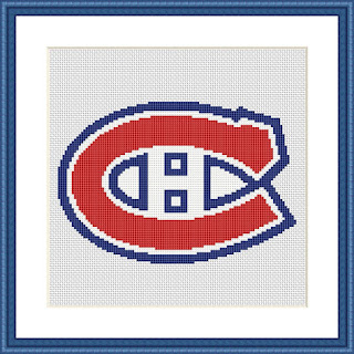 Montreal Canadiens logo cross stitch pattern - Tango Stitch