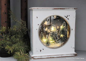 Make a Lighted Christmas Shadow Box From a Thrift Store Clock