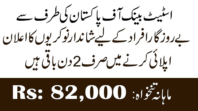 State Bank (SBP) Jobs 2019 Apply Online Salary Package Rs: 82,000