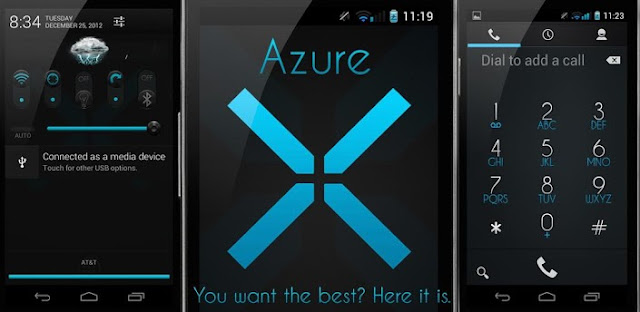 Azure Blue Theme CM10.1/AOKP v1.3.1 APK