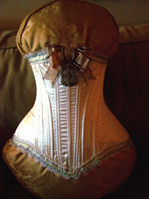 Satin Victorian Edwardian Underbust Corset by finnmoxa