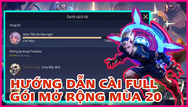 HƯỚNG DẪN CÀI ĐẶT GÓI TÀI NGUYÊN LIÊN QUÂN MÙA 20 SIÊU NHANH  | PTN AOV