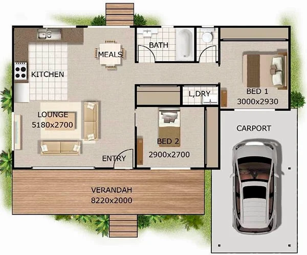 PLANO 8: CASA HABITACIÓN DE UN NIVEL.