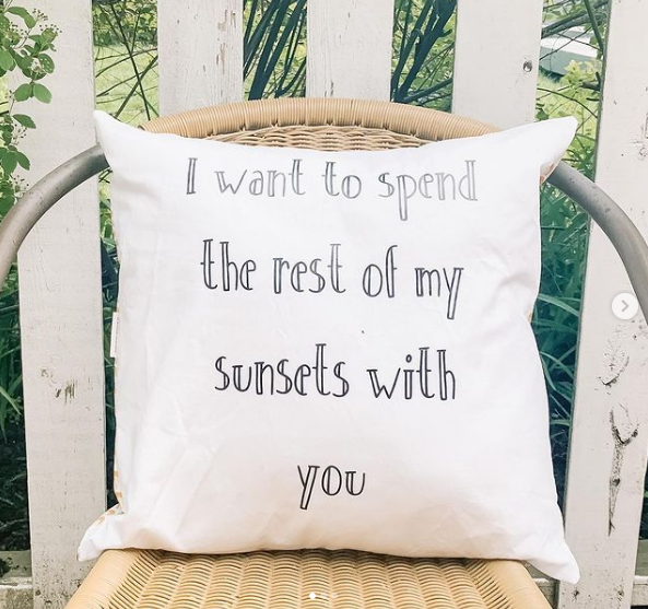 Sunset with You Pillow from The Crafty Cabin