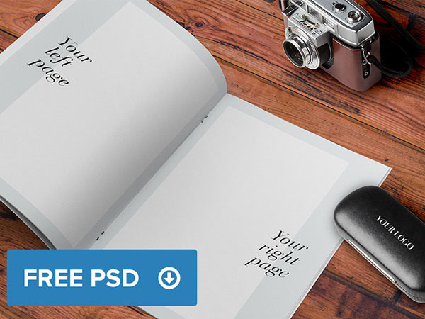 Magazine A4 Mockup PSD