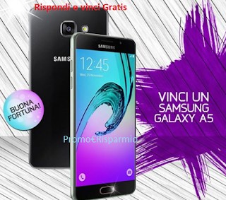 Logo Puoi vincere gratis un Samsung Galaxy A5