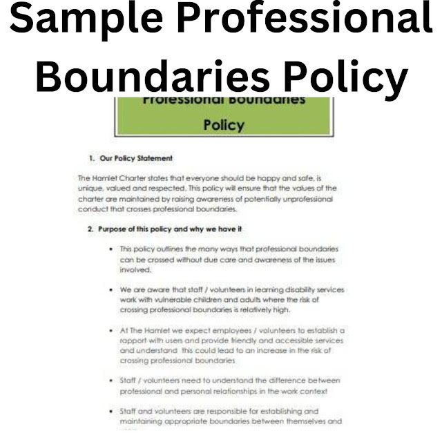 Sample Professional Boundaries Policy