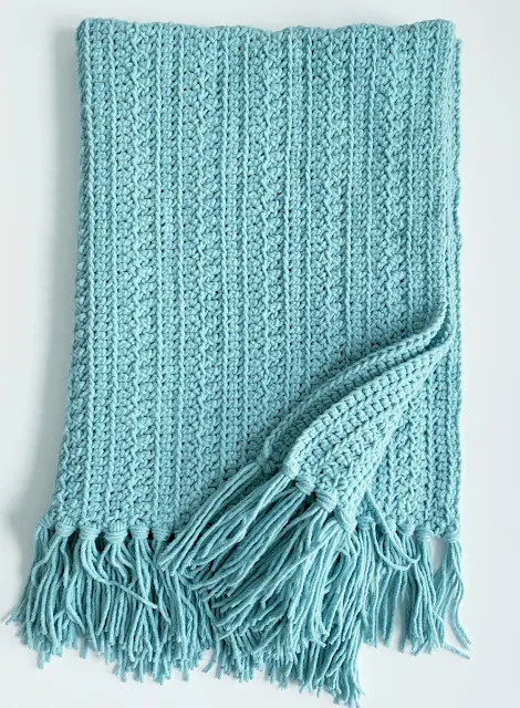 crochet fleece throw